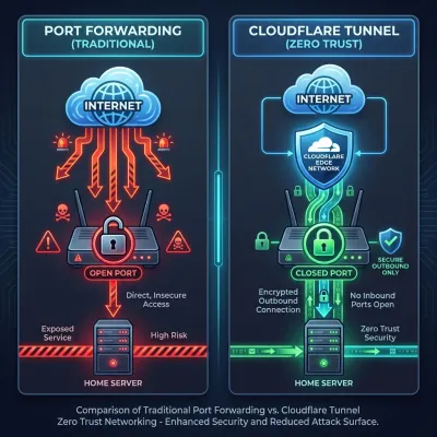 Cloudflare Tunnel vs Port Forwarding