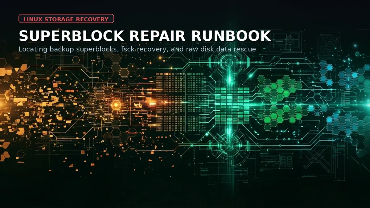 Linux disaster recovery guide for repairing corrupted Ext4 and XFS bad superblock partitions
