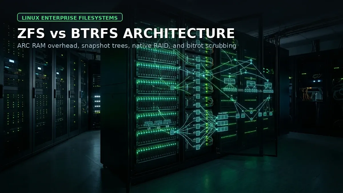 Architectural comparison of OpenZFS and Btrfs storage engines on Linux servers