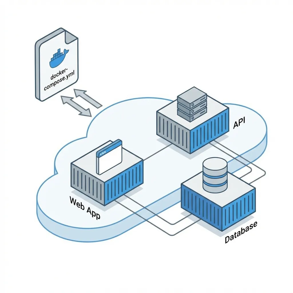 Menggabungkan beberapa container menjadi satu kesatuan Arsitektur Docker Compose