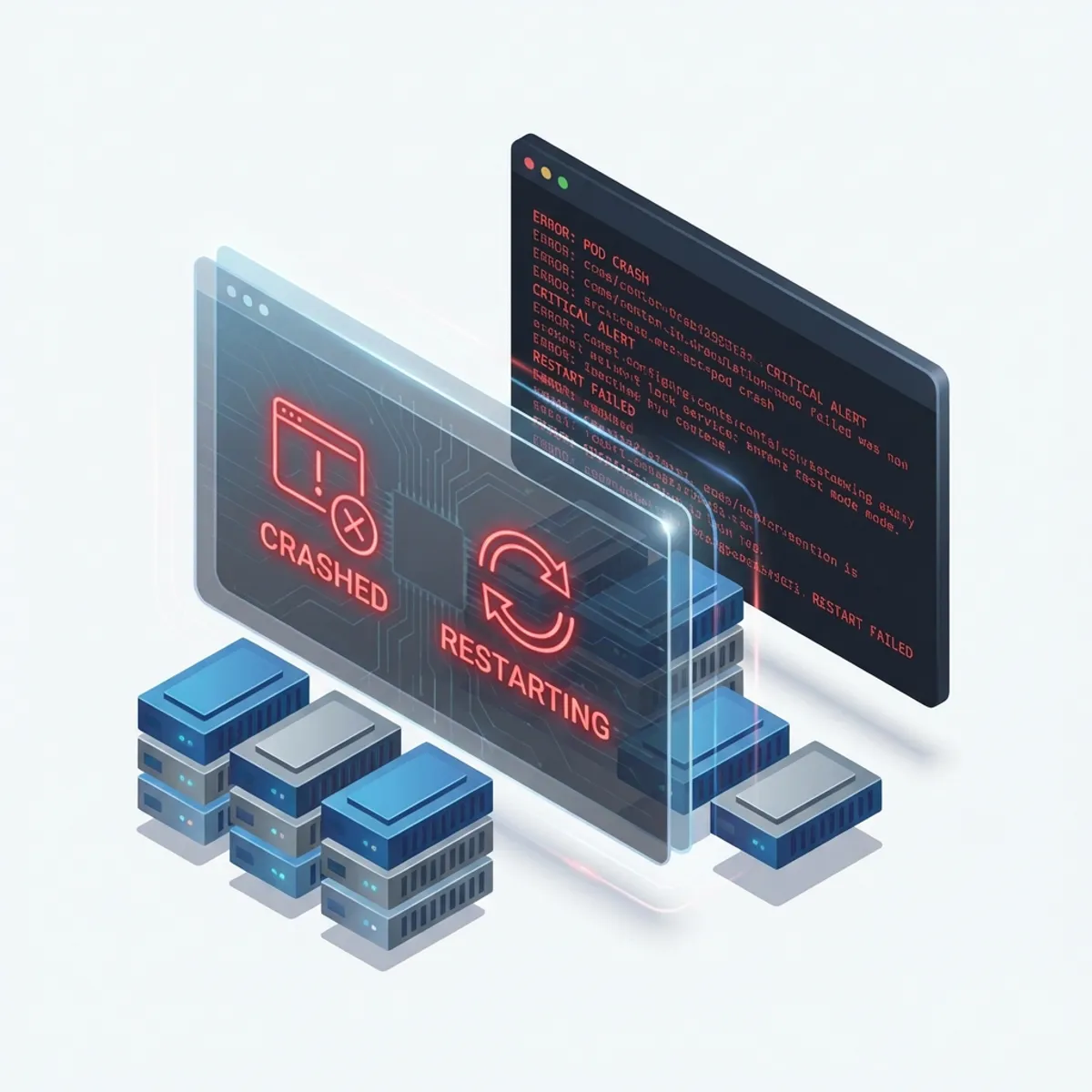 Ilustrasi Insiden Docker Production dengan Notifikasi Error