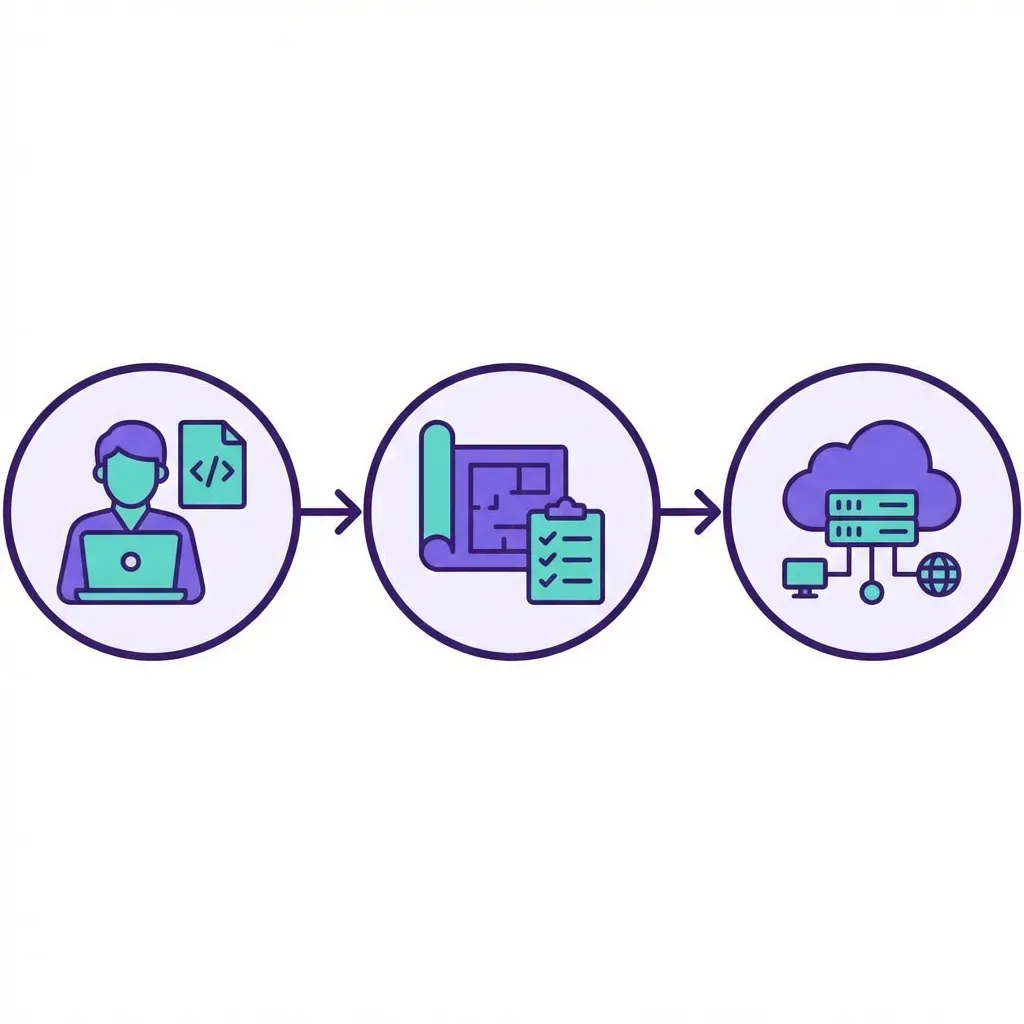 Terraform Workflow: Write Code, Review Plan, Execute Apply Terraform Workflow Illustration