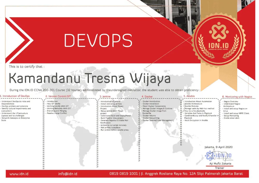 Certificate DevOps